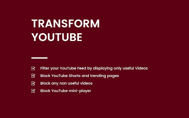 YouTube Entertainment Blocker  from Chrome web store to be run with OffiDocs Chromium online