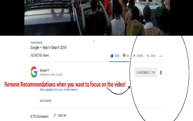 Youtube Focus 从 Chrome 网上商店中删除推荐，以便与 OffiDocs Chromium 在线运行