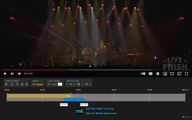 YouTube para sa mga Musikero mula sa Chrome web store na tatakbo sa OffiDocs Chromium online