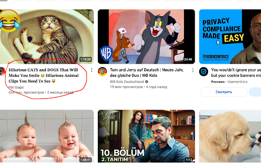Youtube Full Title  from Chrome web store to be run with OffiDocs Chromium online