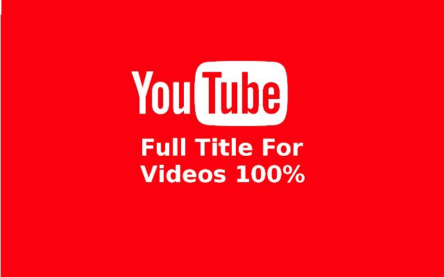Judul Lengkap YouTube Untuk Video dari toko web Chrome untuk dijalankan dengan OffiDocs Chromium online
