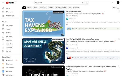 YouTube Labels  from Chrome web store to be run with OffiDocs Chromium online