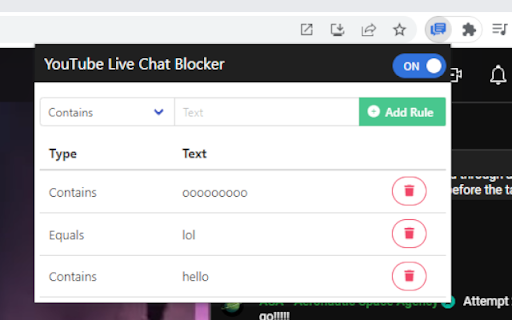 YouTube Live Chat Blocker  from Chrome web store to be run with OffiDocs Chromium online