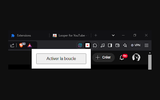 YouTube Loop  from Chrome web store to be run with OffiDocs Chromium online