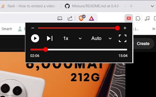 YouTube Mini Media Player  from Chrome web store to be run with OffiDocs Chromium online
