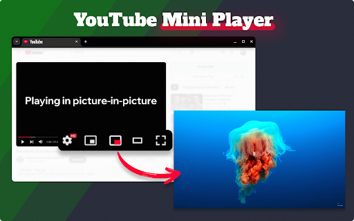 YouTube Mini Player  from Chrome web store to be run with OffiDocs Chromium online