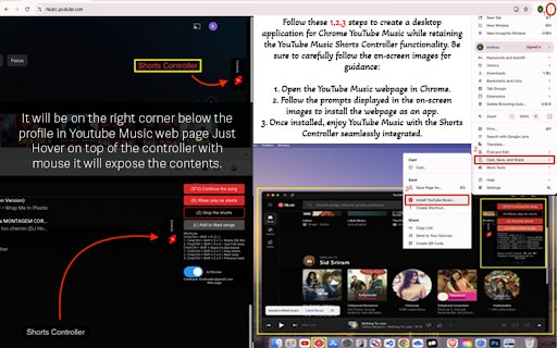 YouTube Music Ad Blocker Shorts HotKeyboard Controller  from Chrome web store to be run with OffiDocs Chromium online