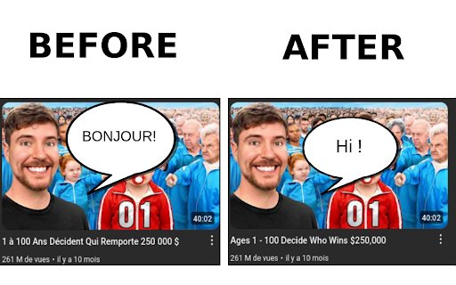 YouTube No Translation  from Chrome web store to be run with OffiDocs Chromium online