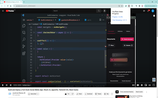 YouTube Percentage Tracker  from Chrome web store to be run with OffiDocs Chromium online