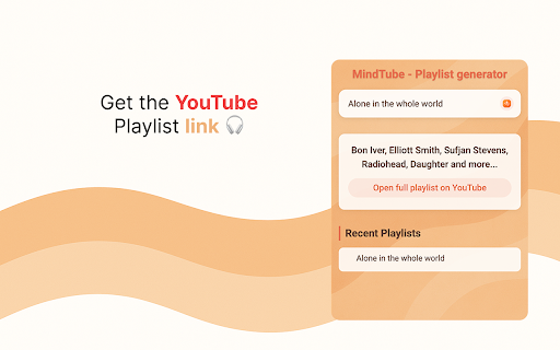 YouTube Playlist AI Generator – MindTube  from Chrome web store to be run with OffiDocs Chromium online