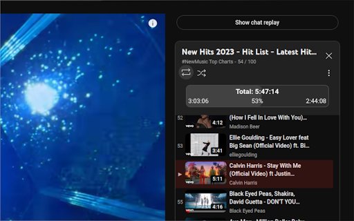 YouTube Playlist Duration bar  from Chrome web store to be run with OffiDocs Chromium online