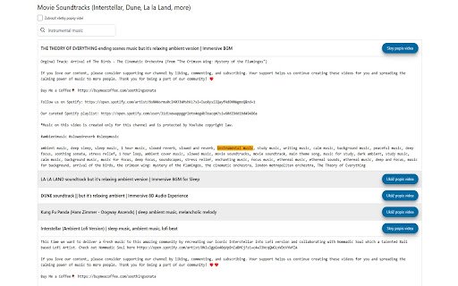 YouTube Playlist Explorer  from Chrome web store to be run with OffiDocs Chromium online