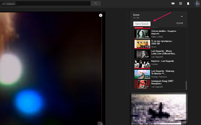 YouTube-wachtrij naar afspeellijst vanuit de Chrome-webwinkel om uit te voeren met OffiDocs Chromium online