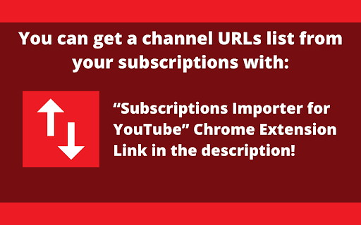Youtube RSS Getter  from Chrome web store to be run with OffiDocs Chromium online