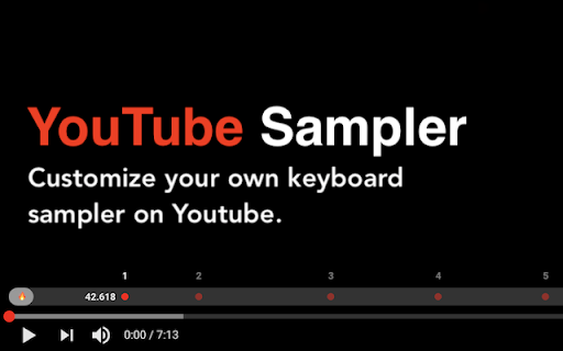 YouTube Sampler  from Chrome web store to be run with OffiDocs Chromium online