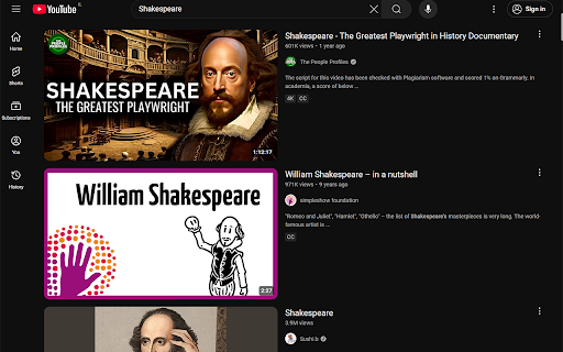 YouTube Search Context Menu  from Chrome web store to be run with OffiDocs Chromium online