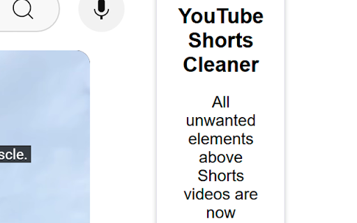 YouTube Shorts Cleaner  from Chrome web store to be run with OffiDocs Chromium online