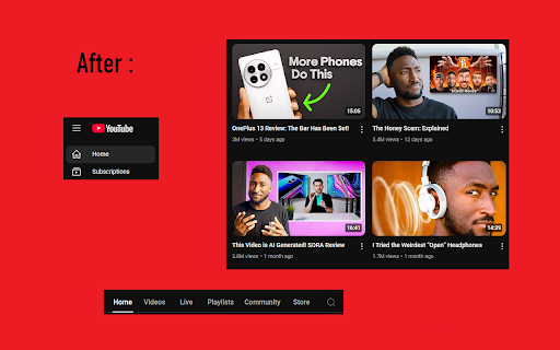 YouTube Shorts Remover  from Chrome web store to be run with OffiDocs Chromium online