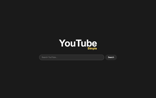 YouTube Simple  from Chrome web store to be run with OffiDocs Chromium online