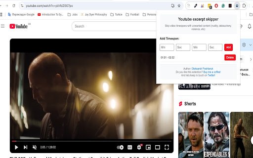 YouTube Skipper  from Chrome web store to be run with OffiDocs Chromium online