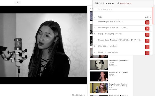 Youtube Skip Videos  from Chrome web store to be run with OffiDocs Chromium online