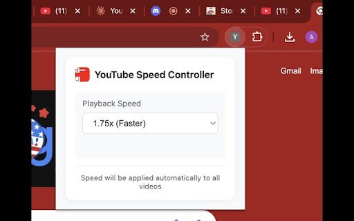 YouTube Speed Setter  from Chrome web store to be run with OffiDocs Chromium online