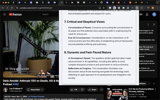 YouTube Summarizer  from Chrome web store to be run with OffiDocs Chromium online
