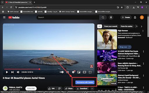 YouTube Summarizer with Gemini  from Chrome web store to be run with OffiDocs Chromium online