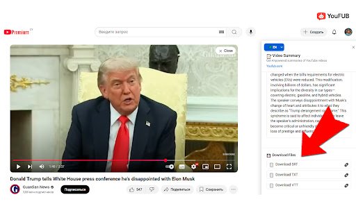 YouTube Summary with ChatGPT + Subtitle Download  from Chrome web store to be run with OffiDocs Chromium online