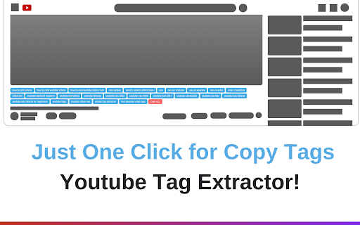 YouTube Tag Extractor  from Chrome web store to be run with OffiDocs Chromium online