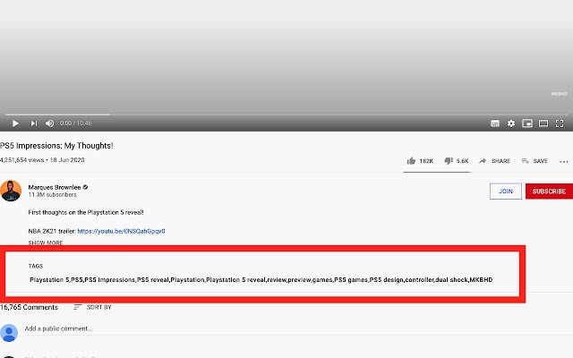 ക്രോം വെബ് സ്റ്റോറിൽ നിന്നുള്ള Youtube ടാഗുകൾ OffiDocs Chromium ഓൺലൈനിൽ പ്രവർത്തിക്കും