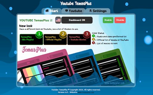 Youtube TemasPlus  from Chrome web store to be run with OffiDocs Chromium online