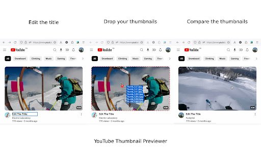 YouTube Thumbnail Preview  from Chrome web store to be run with OffiDocs Chromium online
