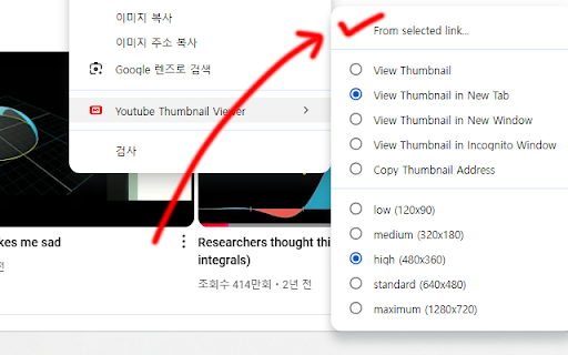 Youtube Thumbnail Viewer  from Chrome web store to be run with OffiDocs Chromium online