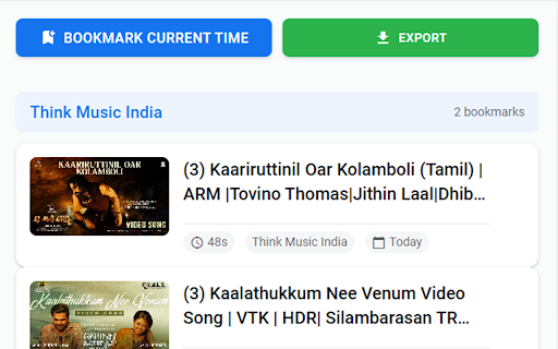 YouTube Timestamp Bookmark  from Chrome web store to be run with OffiDocs Chromium online