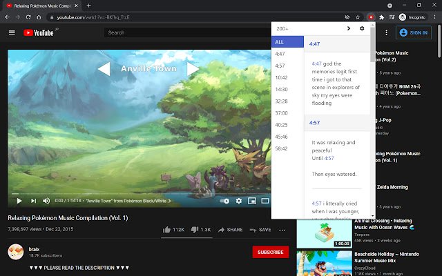 Nhận xét về Dấu thời gian trên YouTube từ cửa hàng Chrome trực tuyến sẽ được chạy trực tuyến bằng OffiDocs Chrome