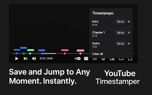 YouTube Timestamper  from Chrome web store to be run with OffiDocs Chromium online
