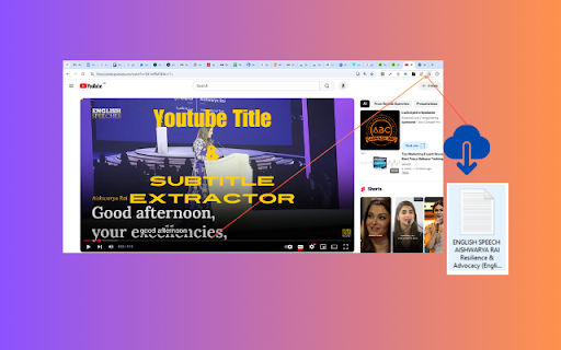 YouTube Title  Subtitle Downloader  from Chrome web store to be run with OffiDocs Chromium online