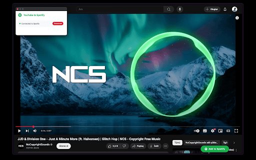 YouTube to Spotify  from Chrome web store to be run with OffiDocs Chromium online