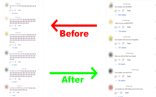 YouTube Tram Emoji Remover  from Chrome web store to be run with OffiDocs Chromium online