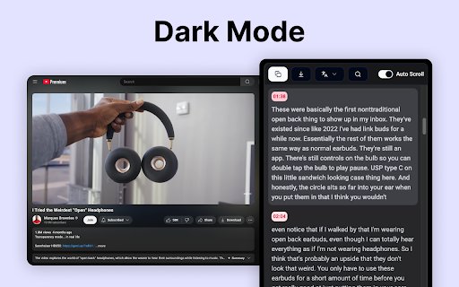 Youtube Transcript Generator  from Chrome web store to be run with OffiDocs Chromium online