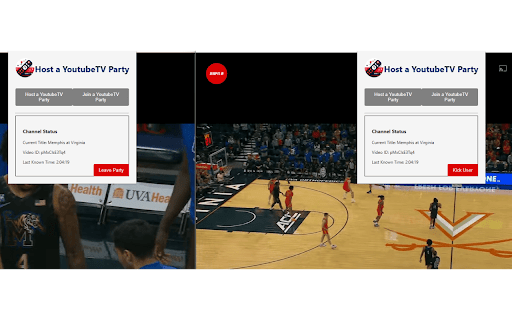 YoutubeTV Party Share  from Chrome web store to be run with OffiDocs Chromium online