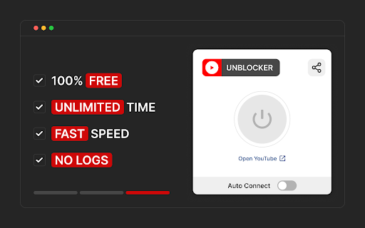 YouTube Unblocker Access YouTube Anytime, Anywhere  from Chrome web store to be run with OffiDocs Chromium online