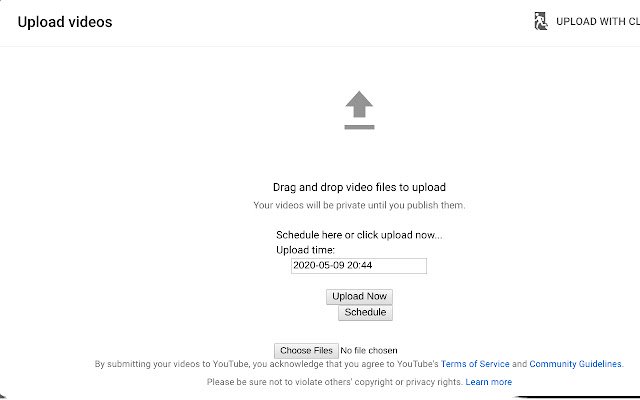 Youtube Upload Timer  from Chrome web store to be run with OffiDocs Chromium online