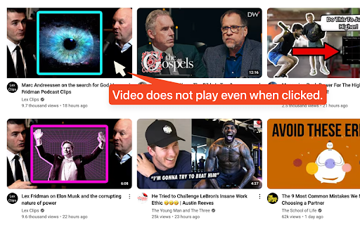 YouTube Video Blocker  from Chrome web store to be run with OffiDocs Chromium online