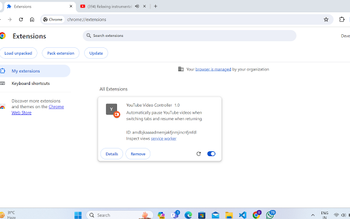 YouTube Video Controller  from Chrome web store to be run with OffiDocs Chromium online