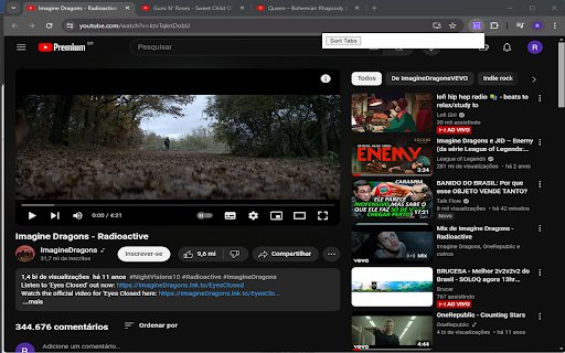 Youtube Video Sorter  from Chrome web store to be run with OffiDocs Chromium online