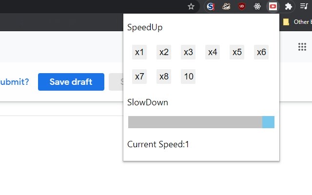 Youtube Video Speed UP!  from Chrome web store to be run with OffiDocs Chromium online