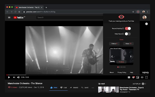 Visualizzazioni di YouTube dal Chrome Web Store da eseguire con OffiDocs Chromium online