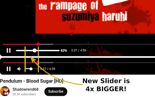 YouTube Wide Volume Slider  from Chrome web store to be run with OffiDocs Chromium online